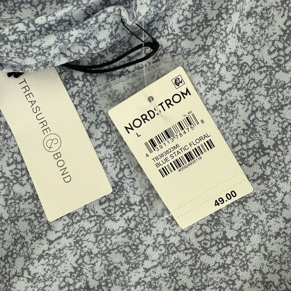 NEW Treasure & Bond Popover Sleeveless Top Large Lavender Nordstrom Split Neck - Picture 6 of 11